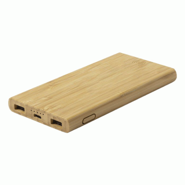 Kalery - Wireless Bamboo Power Bank 6000 mAh
